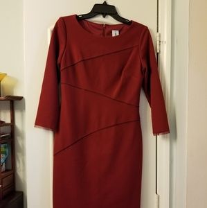 Julia Jordan Dark Red Ponte Dress - Size 6